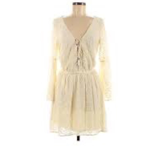 American Eagle outfitters UltraFem Dress Lacey 70s flared sleeve Cottage - Picture 1 of 6